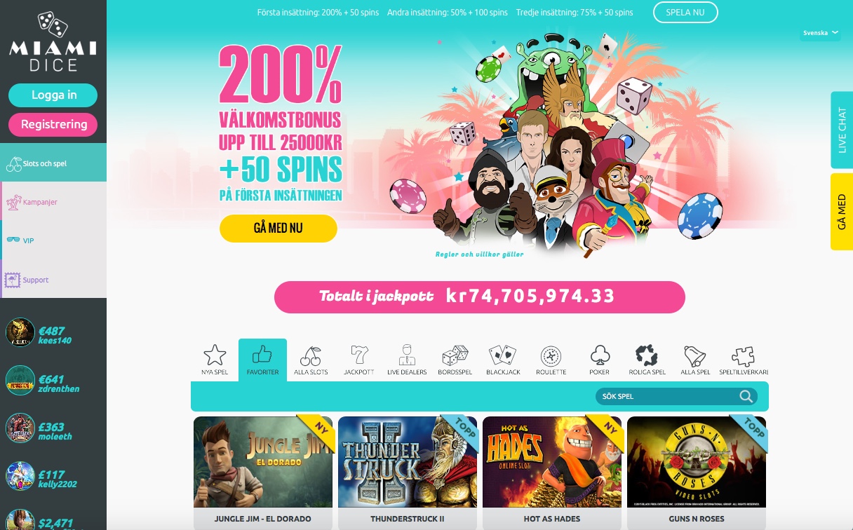 MiamiDice - Nytt Casino 2017