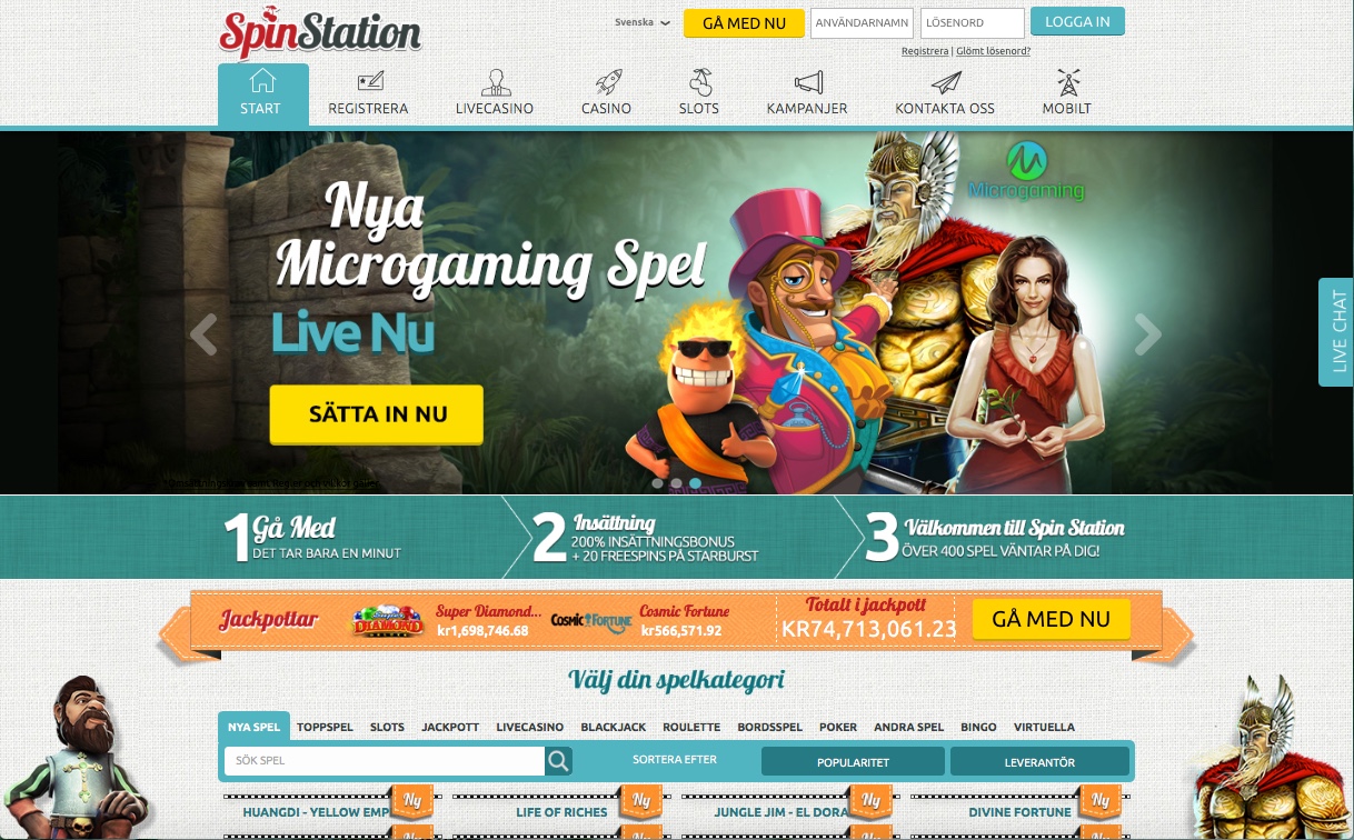 SpinStation - Nytt Casino 2017