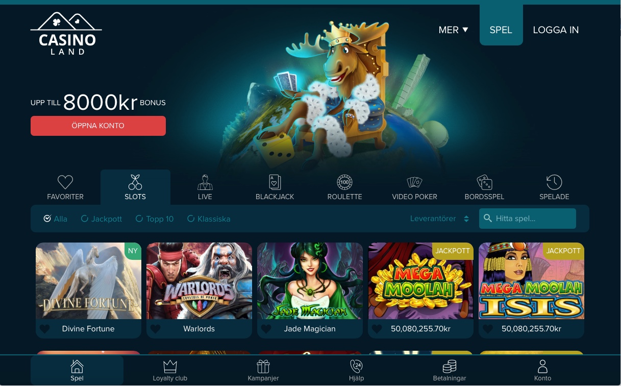 CasinoLand - Nytt Casino 2017