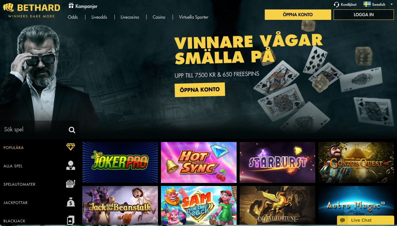 80 FreeSpins hos Bethard