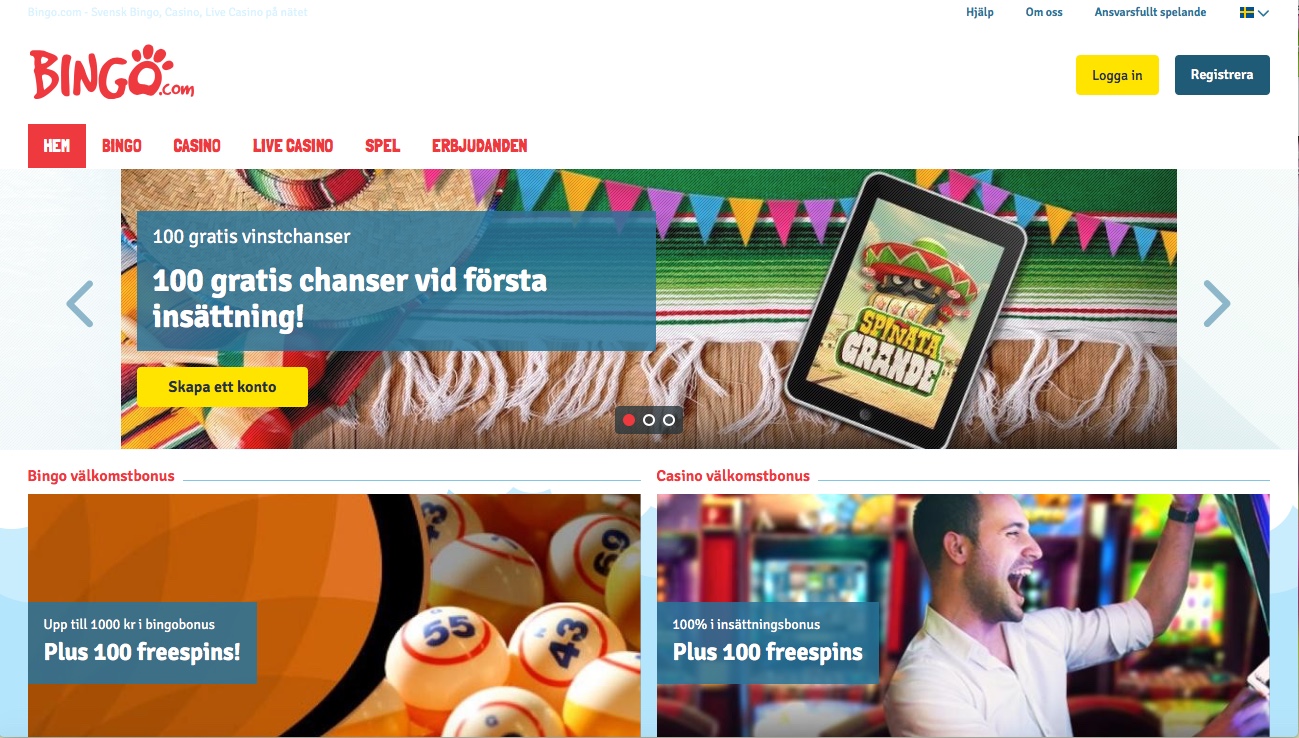 Bingo.com - Få 1000kr att spela Bingo för