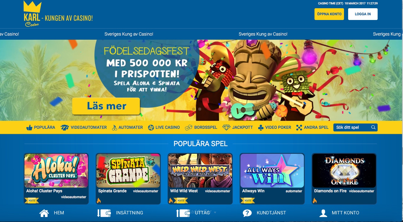 Karl Casino - En av Sveriges bästa online Casinon
